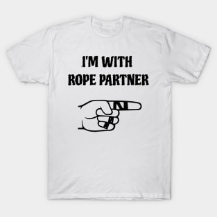 I'm with rope partner (black/left) T-Shirt